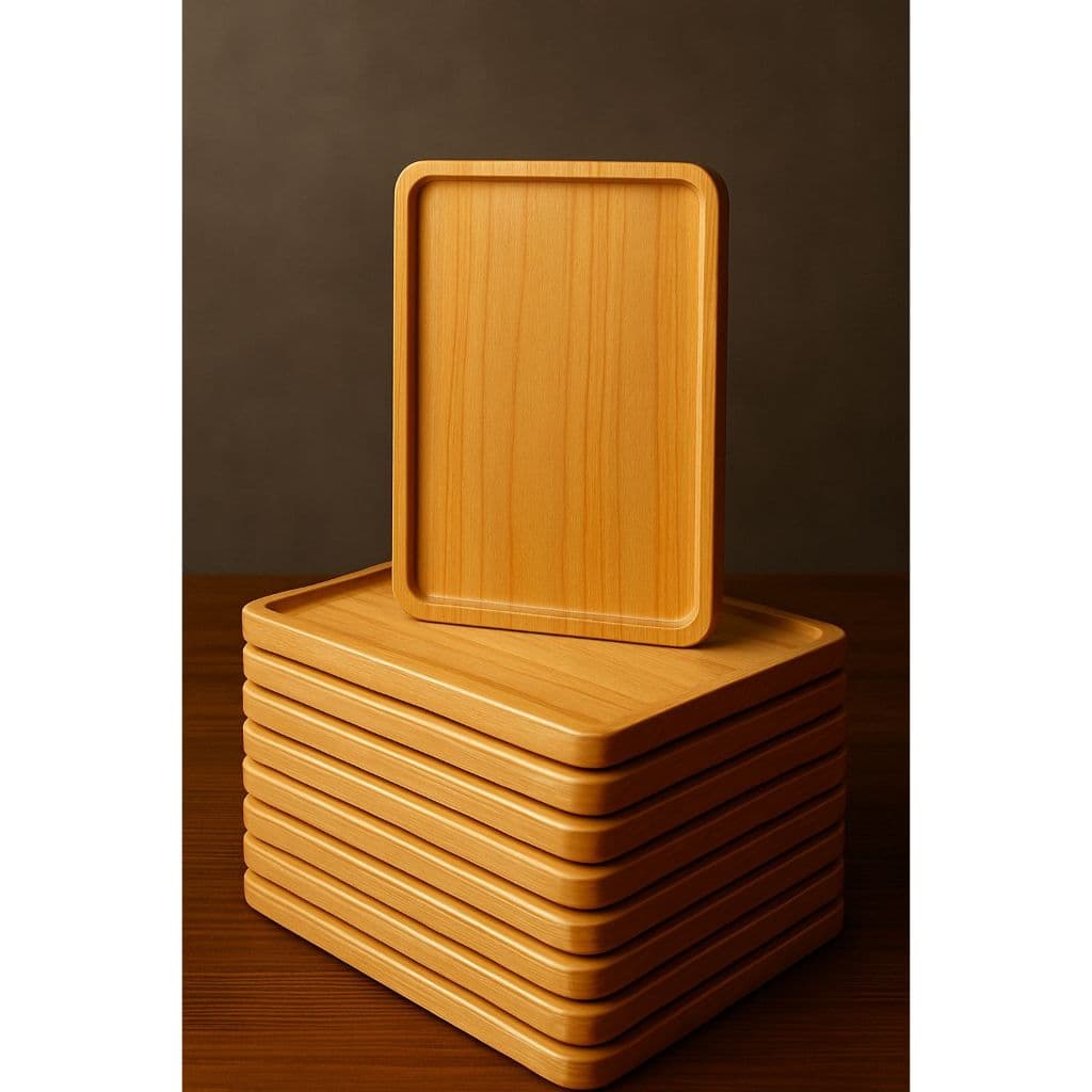 Kit Tabua de Lanche para Restaurante Servir Frios Espetos Queijo Sushi 27,5 x 14,5 cm