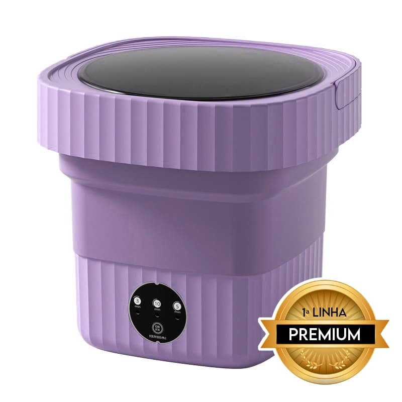 Mini Máquina De Lavar Roupa Automática 12,5L Com Centrifugador e Drenagem Bivolt