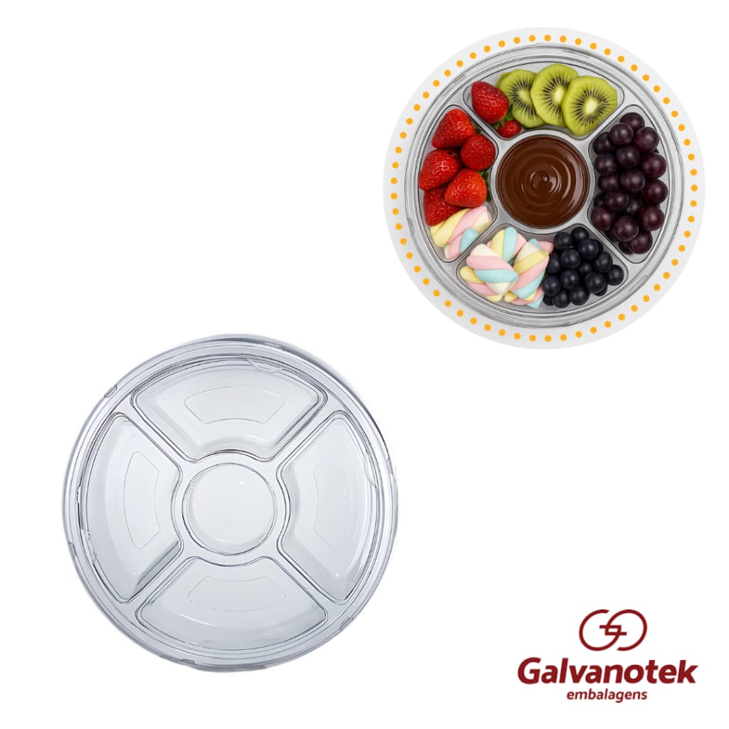 Petisqueira Descartável Com 4 Divisórias G540 com 10~40 unidades - Galvanotek off