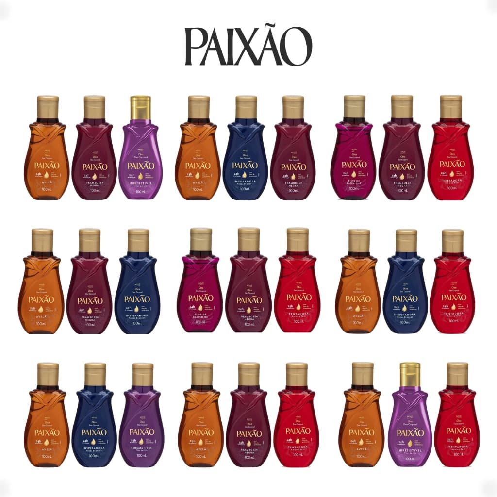 Kit 3 Óleo Corporal Paixão 100ml cada