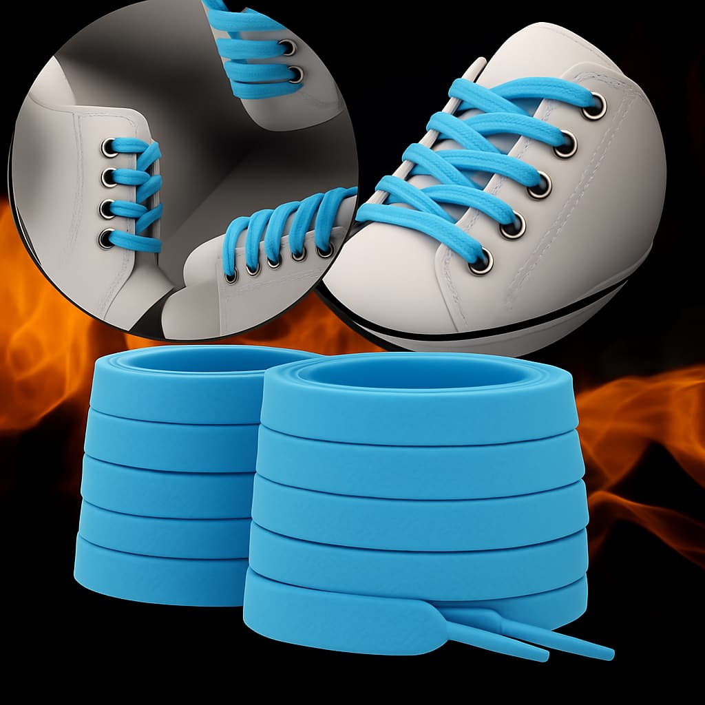 Par de Cadarço Infantil 70 cm Azul Claro Cheios de Estilo para Calçados do 18 ao 27 Renove Qualidade