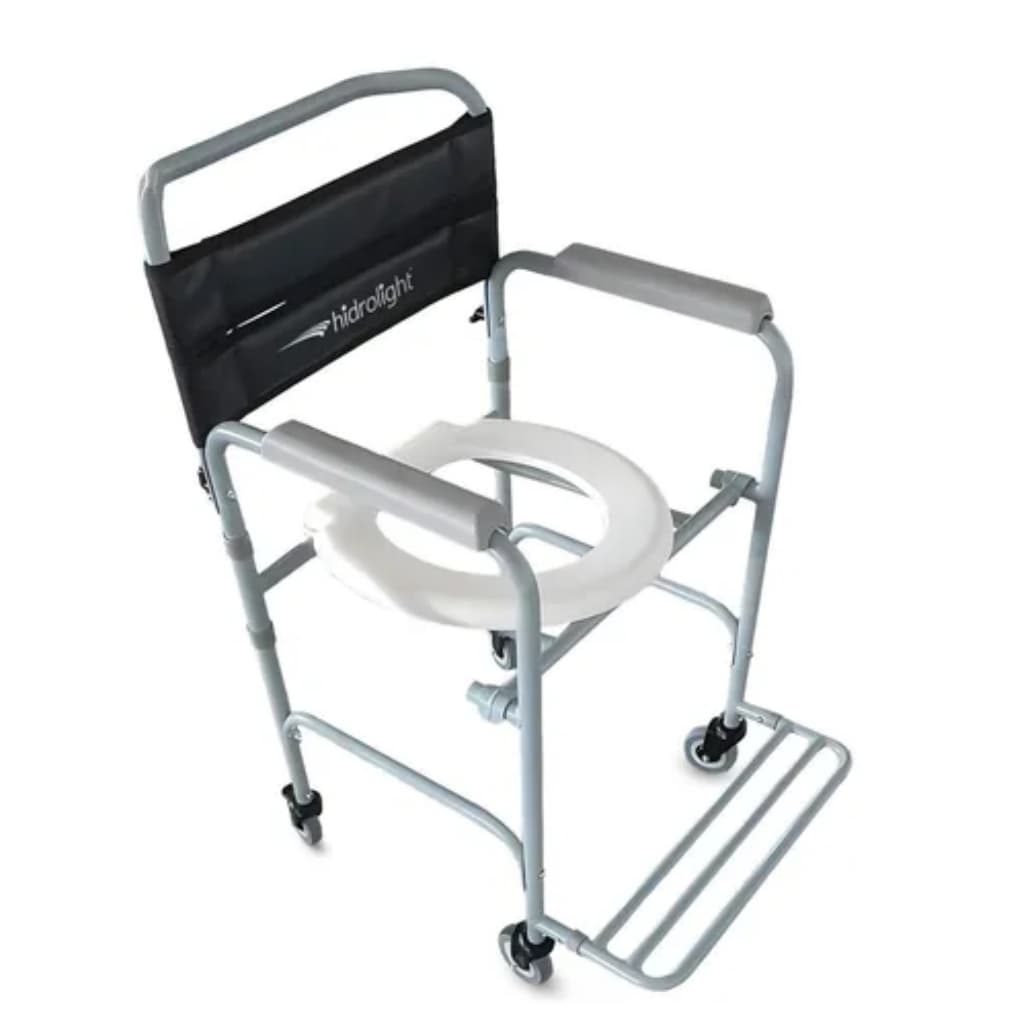 Cadeira De Banho Higiênica Dobrável Idoso Hidrolight Sc103 Desmontável Em Aço Leve
