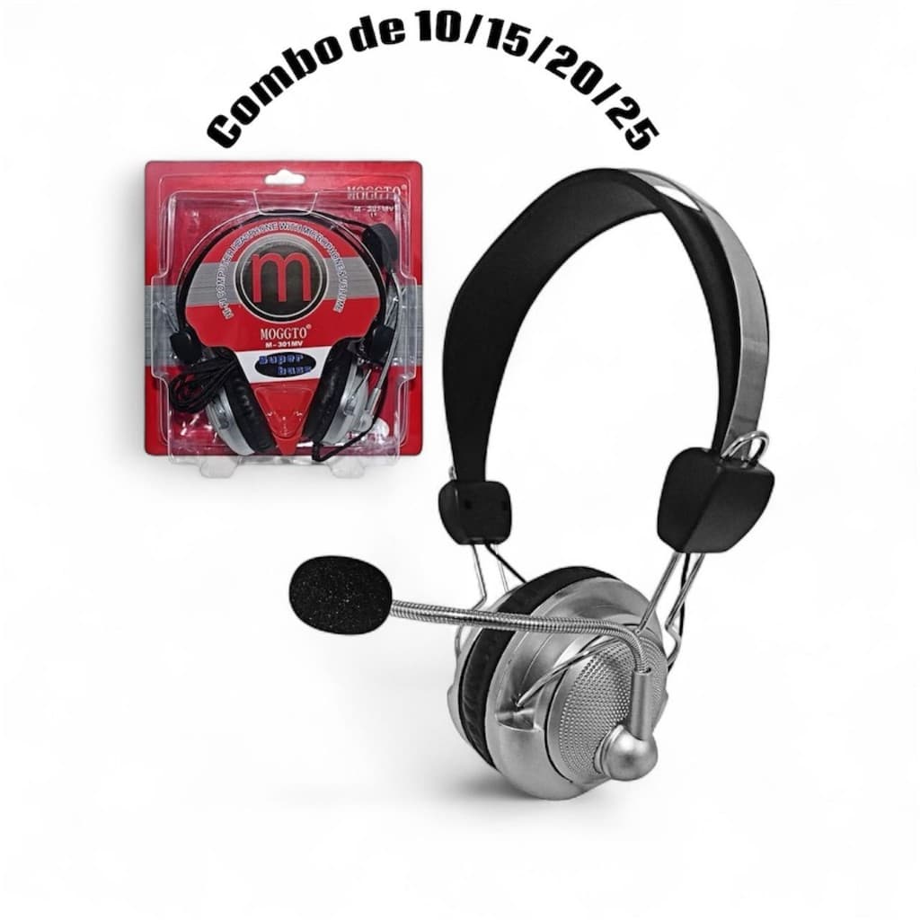 Fone De Ouvido M-301 MV Gamer Headset Super Bass Com Microfone Combo De Fone (10_15_20_25) --HM TOYS