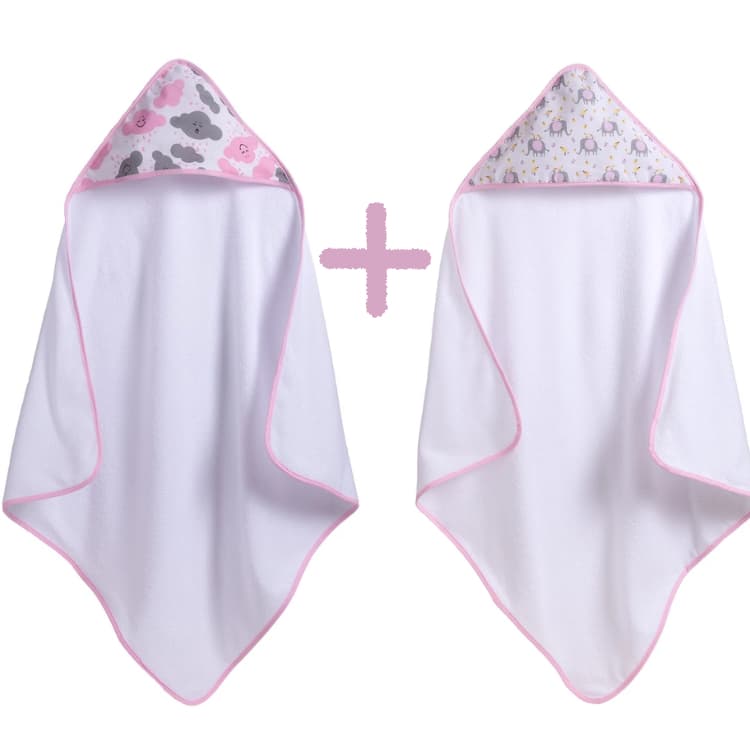 Kit 2 Toalhas p/ Bebê a tua escolha - Toalhinha bebe com capuz - toalhinha de bebe