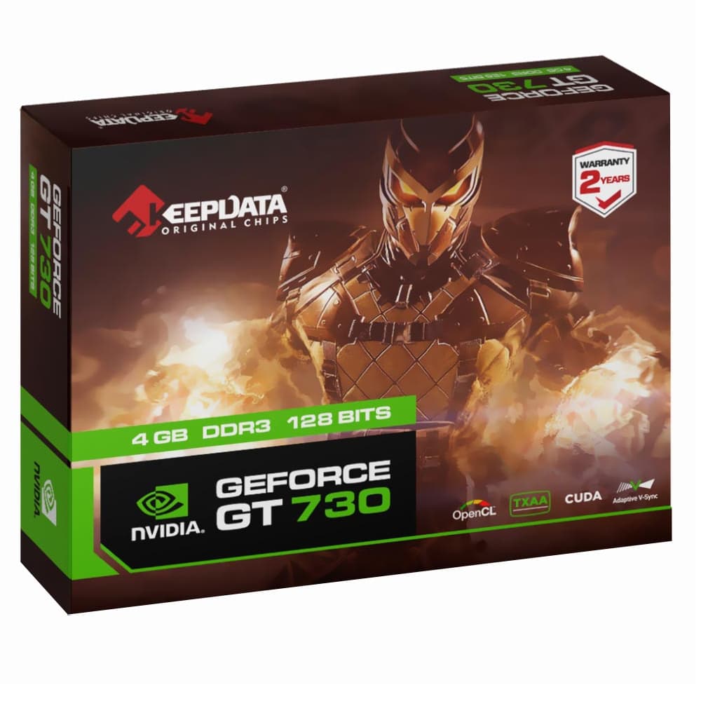 PLACA DE VÍDEO 4GB GT-730 NVIDIA KDGT730 4GD3 DDR3 128BITS KEEPDATA