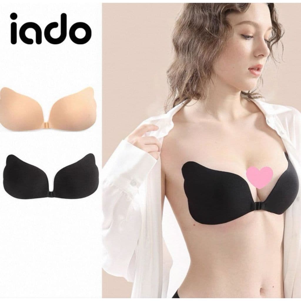 Sutiã Adesivo Invisível Push Up Levanta Seios Silicone Sem Alça Reutilizável Cordão / Redondo
