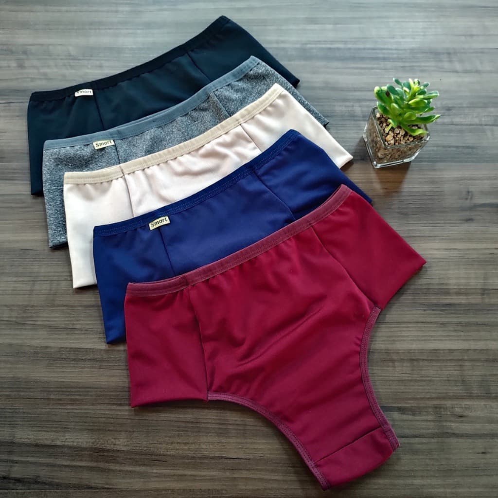 KIT 3 ou 5 Calcinhas Lateral Dupla Para Dia a Dia Confortável Média Compressão Poliamida