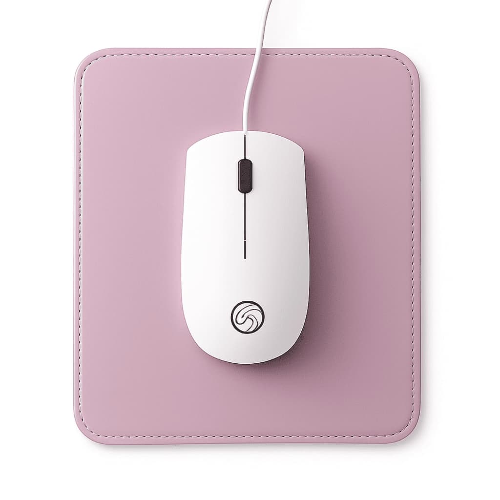 Mouse Pad Pequeno Couro Rosa Clarinho