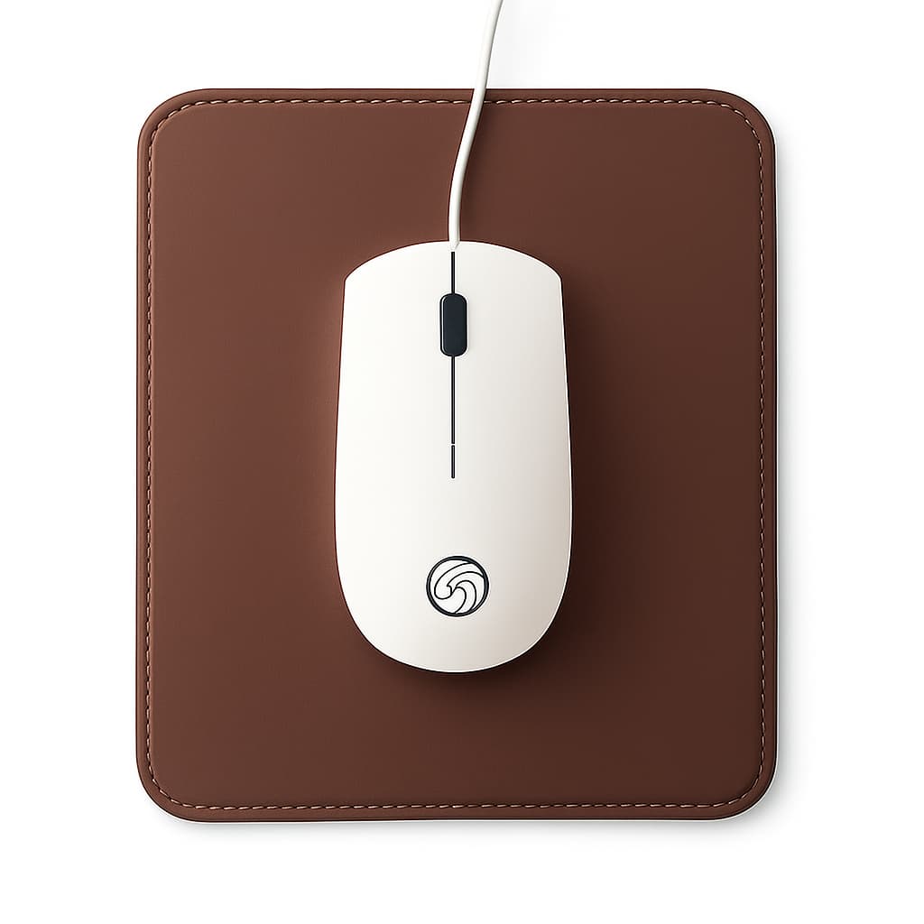 Mouse Pad Pequeno Couro Marrom