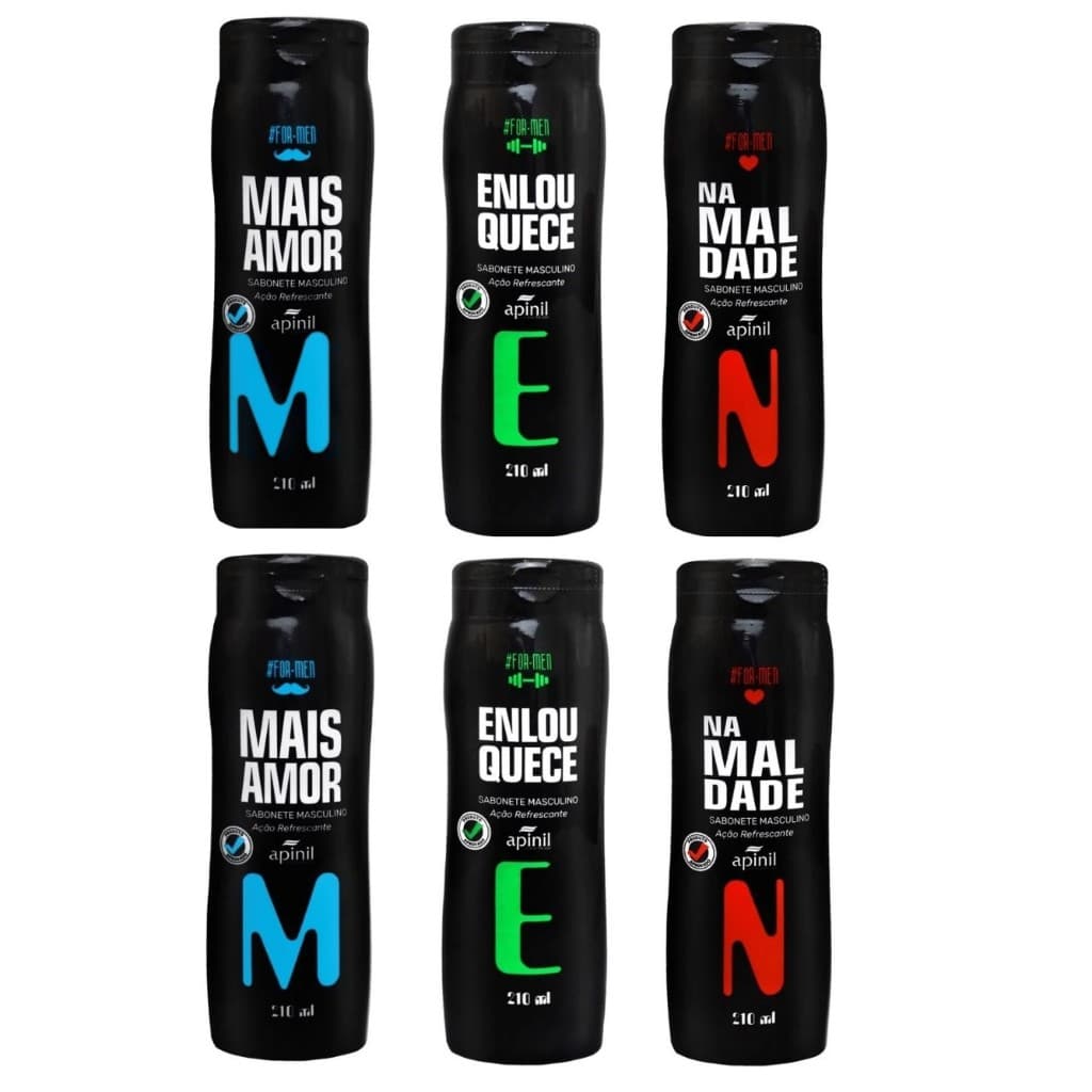 KIT 6 SABONETES ÍNTIMO MASCULINO