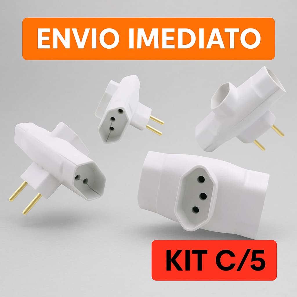 Adaptador Benjamin T 10A 20A Tripolar Novo padrão tomada resistente