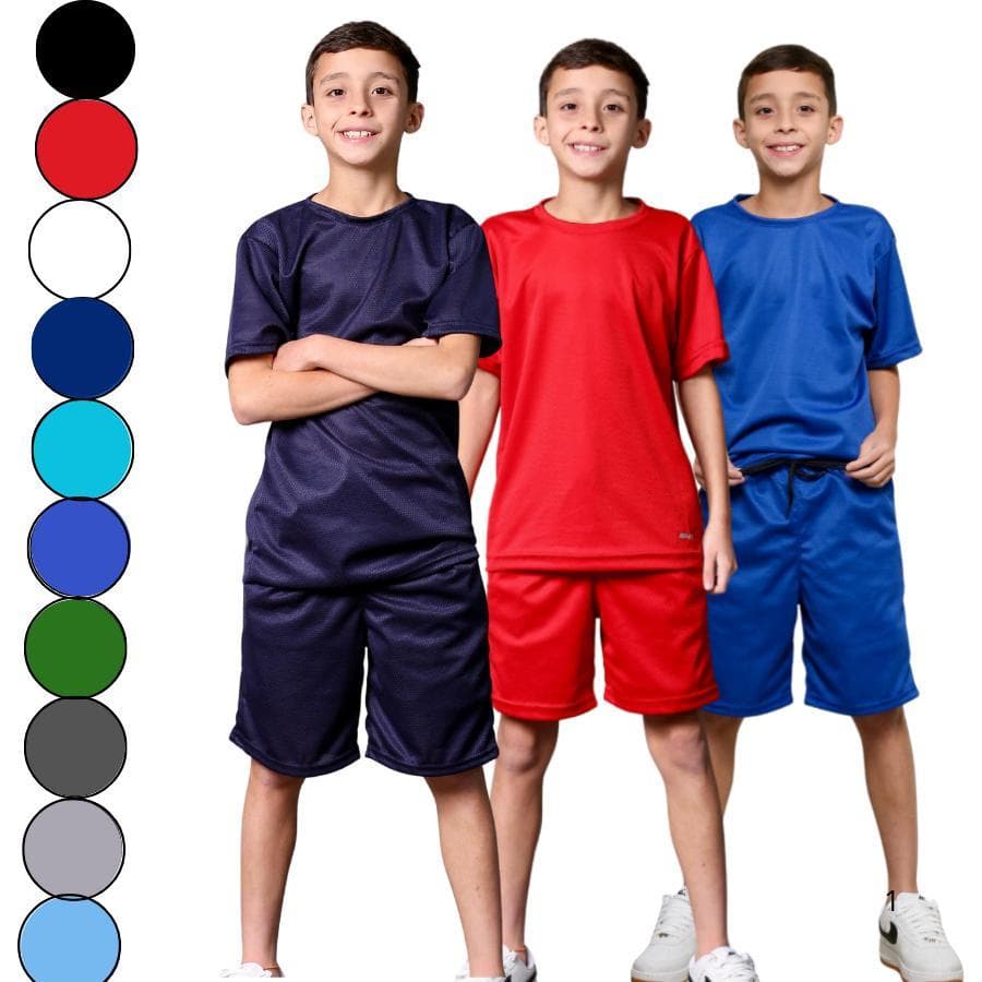 Conjunto Juvenil Esportivo Dry Fit Menino Academia Corrida Treino