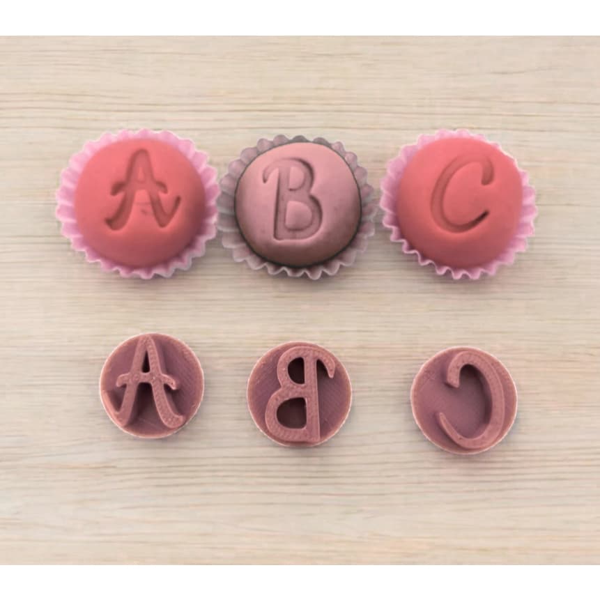 Carimbo Alfabeto 3cm para Brigadeiros Docinhos Kit 26 Letras Decoração Festa Infantil