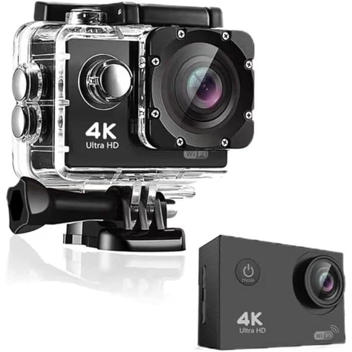 Filmadora 4K, Camera Filmadora, 4K Câmera à Prova d'água Subaquática de 20MP com EIS, Câmera de Ação, Camera 4K, Camera