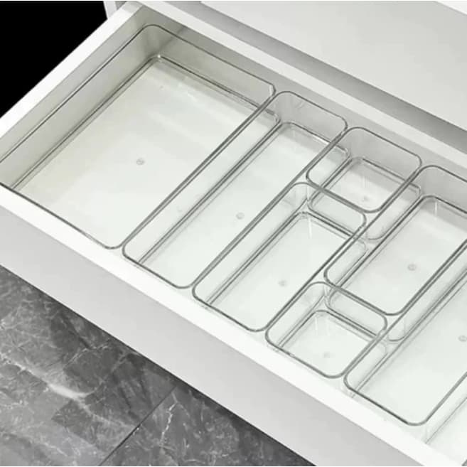Kit Organizadores Multiuso Gavetas Acrilico Geladeira Maquiagens