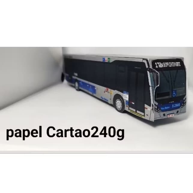 Miniatura De Ônibus Caio millennium4 mercedesBenz0500U Sambaiba PAPEL CARTAO240G