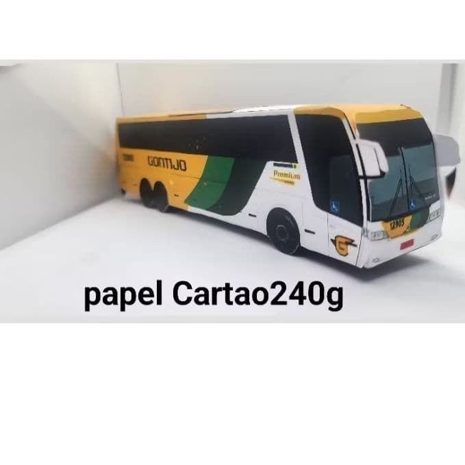 MiniaturaDeOnibusBusscarJumBuss360Scaniak124De PAPEL CARTAO240g