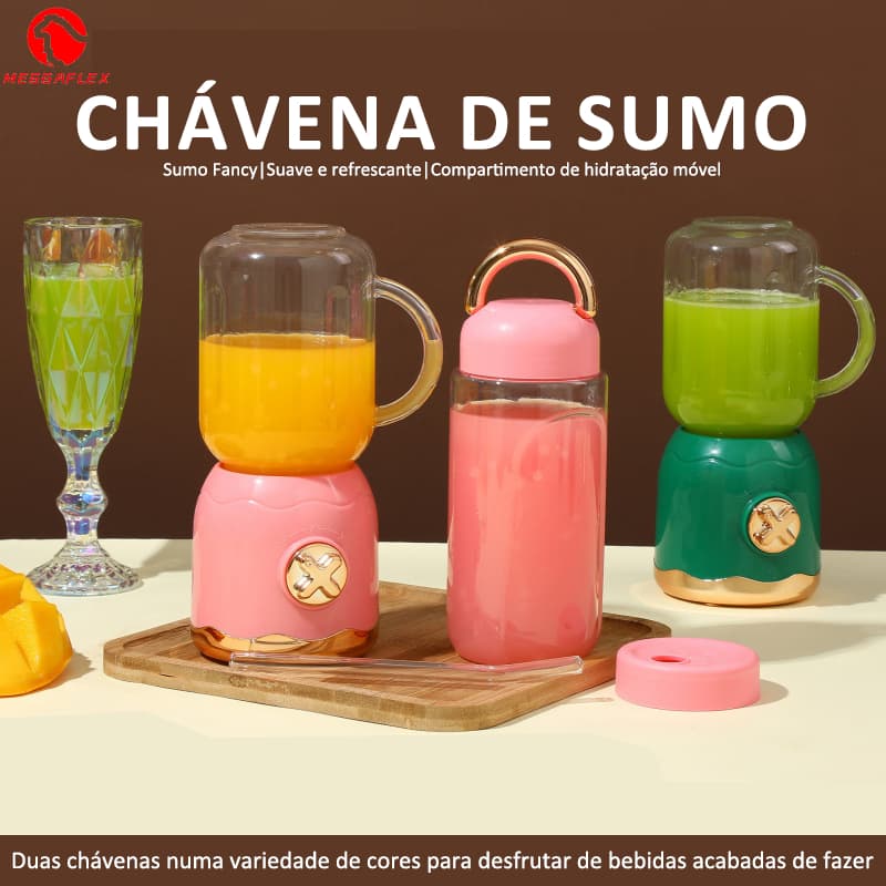 Mini Liquidificador Portátil Shake 6 Laminas 3 em 1 Portátil MEGGAFLEX