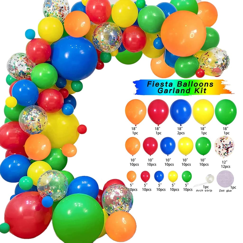 Balão Bexiga Liso Balões Colorido Kit 120 Peças Aniversário Festas Para Criança Meninos M1017-COLO-A
