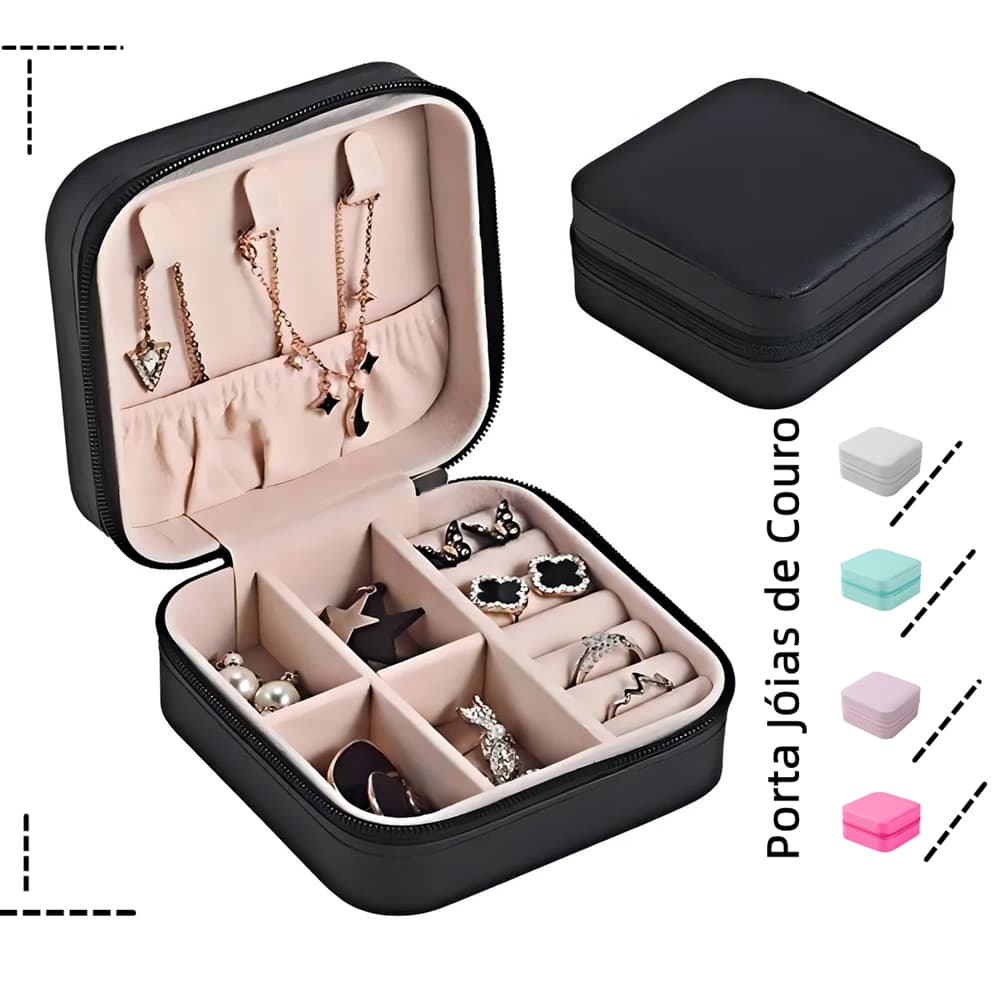 Porta-Jóias Mini Estojo Porta Joia Brincos Anéis De Bolsa para Viagem Bijuterias Organizador Colar Armazenamento Caixa