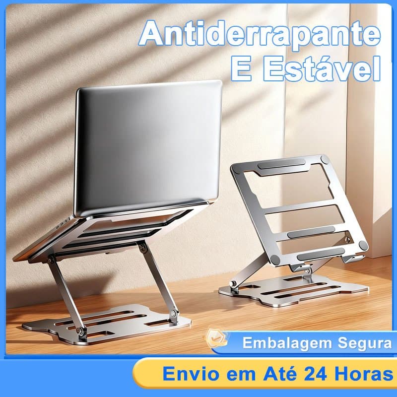 Suporte Metal De Mesa Para Notebook Aero Stand Ate 17 Polegados