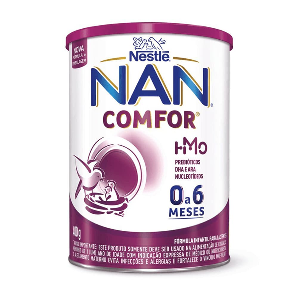 Fórmula Infantil Nestlé NAN Comfor 0 a 6 Meses Lata De 400g