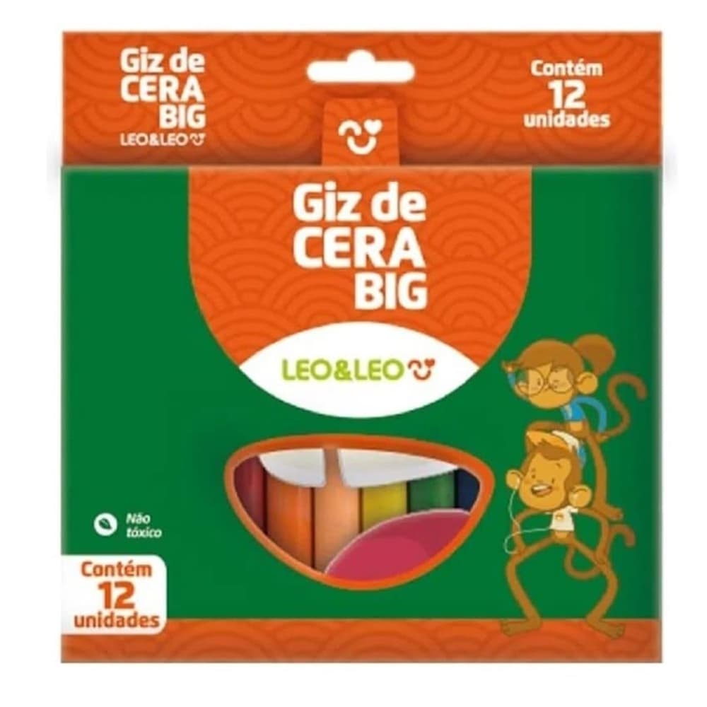 Giz de cera Big 12 cores Leo&Leo