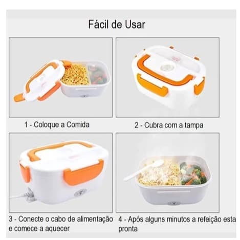 Marmita Elétrica Bivolt Veículo - 110V/220V e 12V/24V-LEGAL Nenhuma avaliação ainda