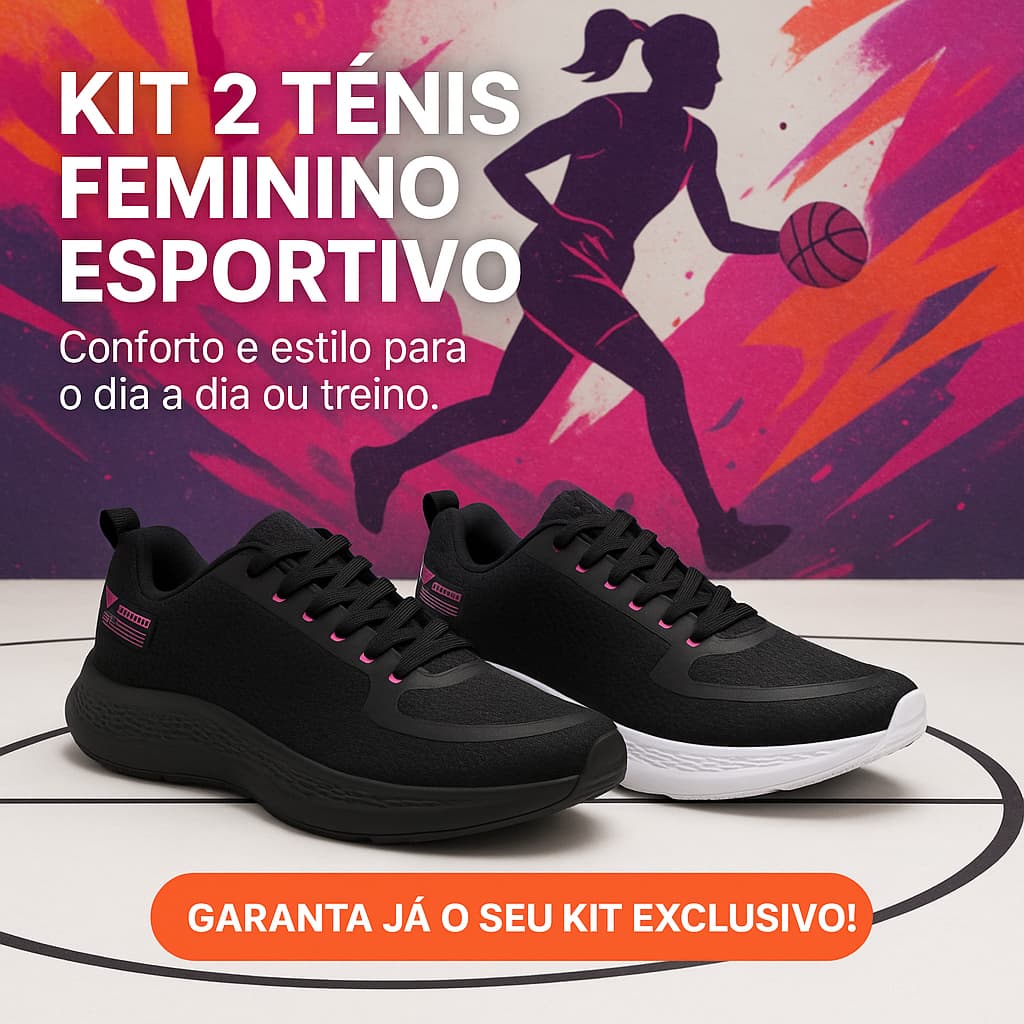 Kit 2 Tênis Femininos Esportivos Corrida Academia Leves e Confortáveis – | Pronta Entrega