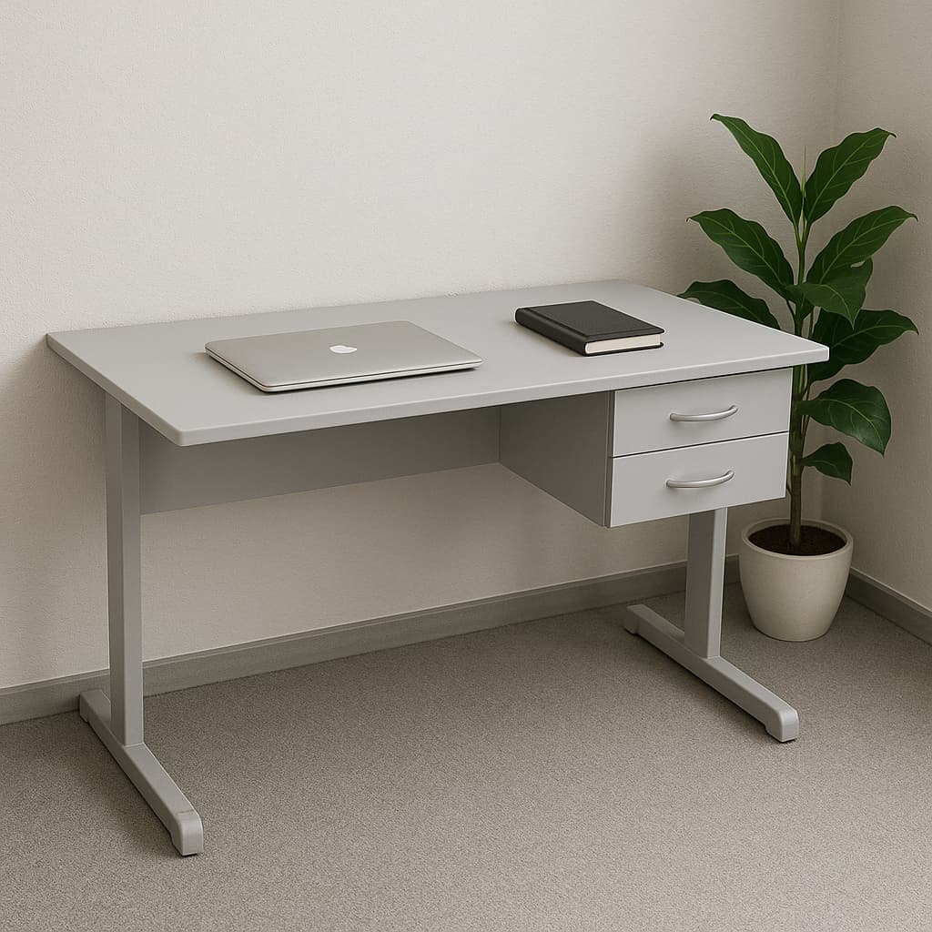 Mesa Escritório com 2 Gavetas e com Chaves