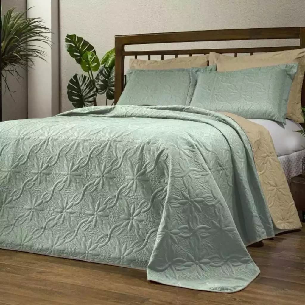 Cobre Leito colcha Queen Size/ Todo Matelado Toque Macio - 1 Peça varias cores