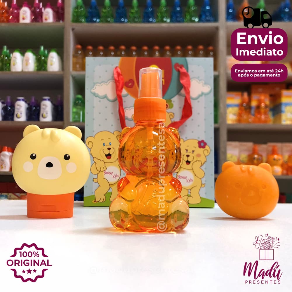 KIT PASSEIO DE BALÃO DA BLOSSON KIDS - 1 COLÔNIA + 1 TALCO LÍQUIDO + 1 SABONETE - LINHA INFANTIL