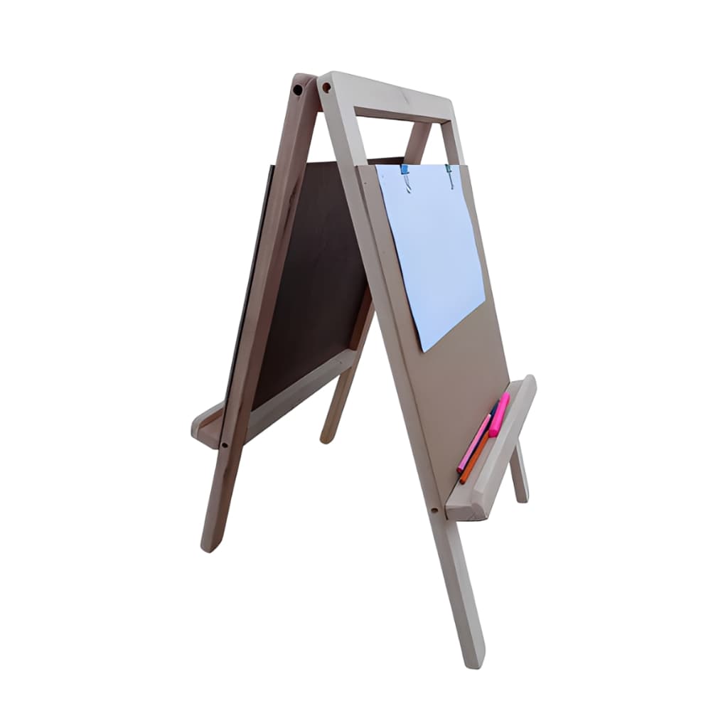 Cavalete Suporte Para Desenho Lousa Infantil Madeira Pintura Tela 70x40cm