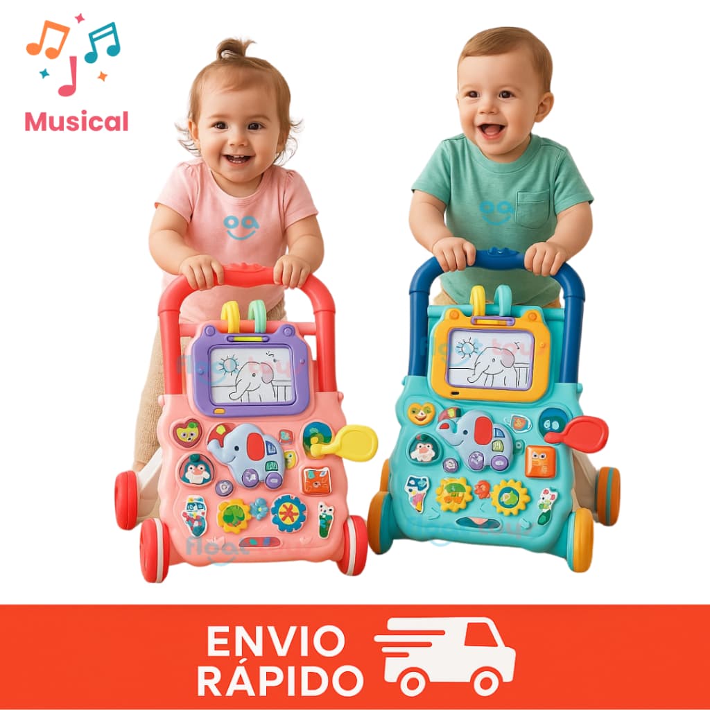 Andador Didático Bebê Musical Empurrador Quadro Magico Baby Infantil