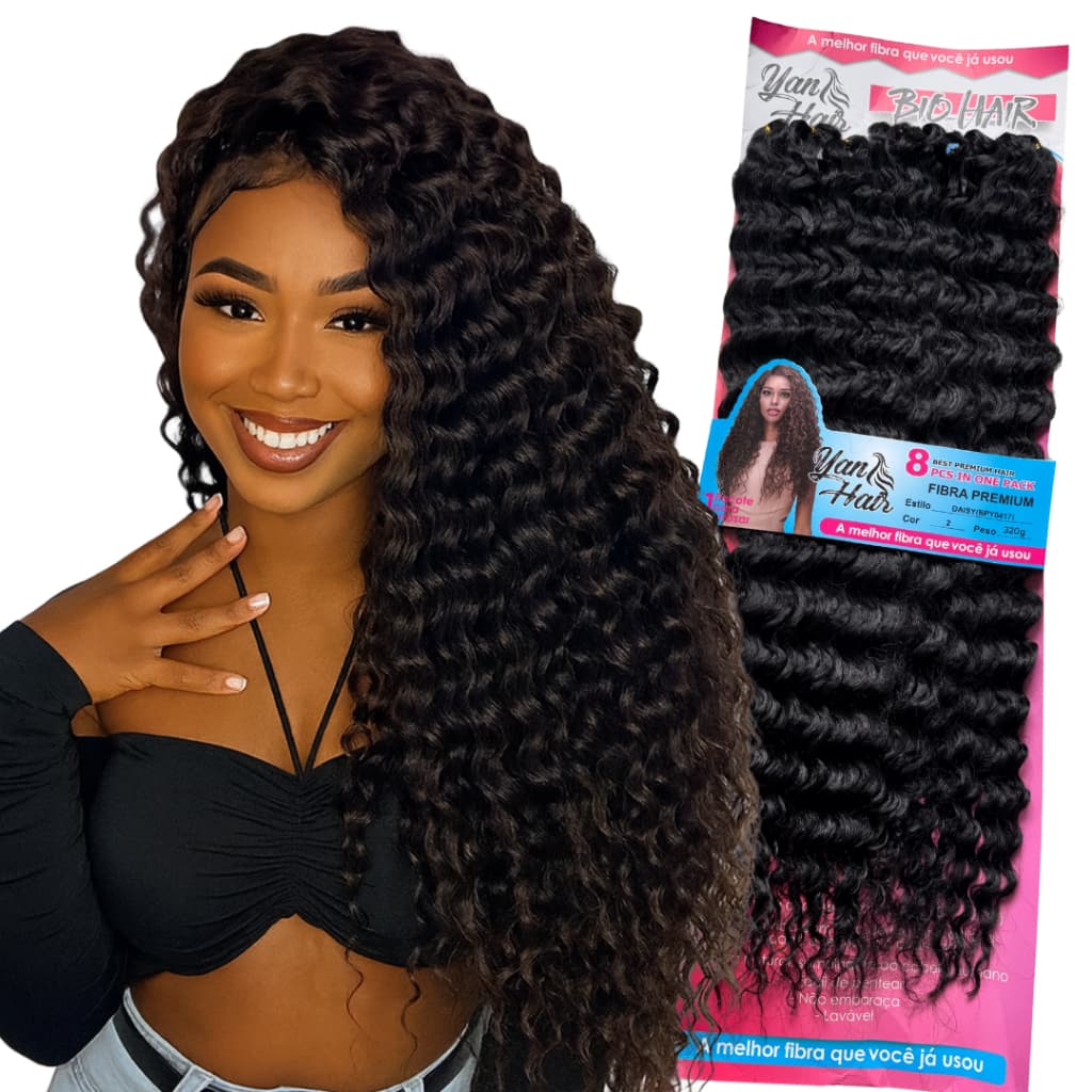 Cabelo Cacheado Orgânico 300g Super Natural Crochet 70 cm