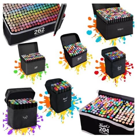 Canetinha Hidrocor 12 Cores Escolar Desenho Bobbie Goods  Profissional Álcool Ponta Dupla Estojo Kit 12 Canetas