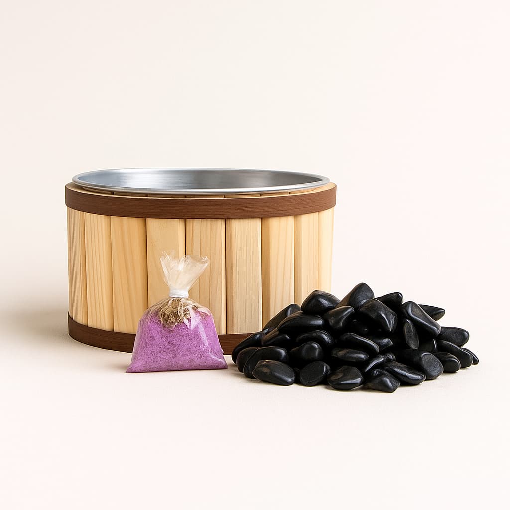 Kit Escalda Pes Tina Sal Pedras Relaxamento Pedicure Newborn Hidratação