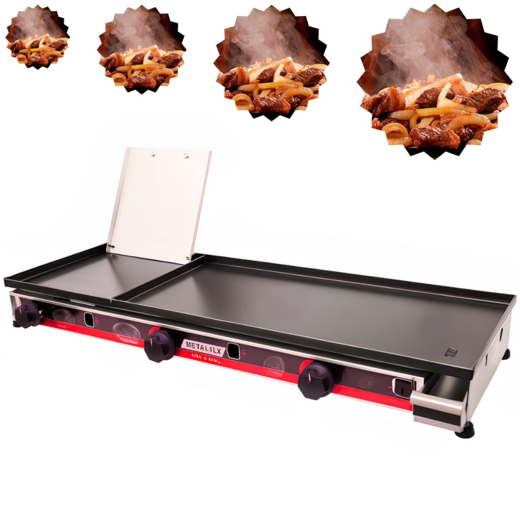 Chapa Chapeira Lanche Hamburguer Bife 85x27 C/ Prensa Industrial Baixa Pressão Oferta