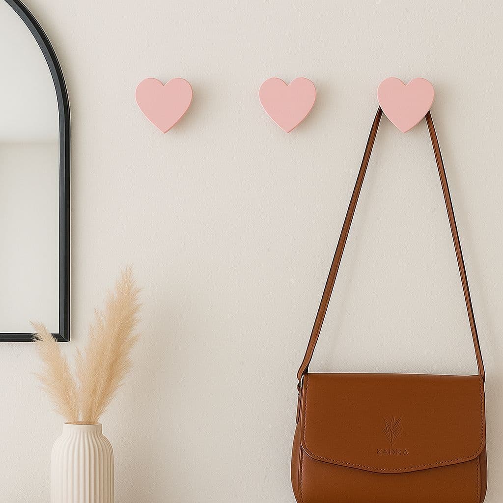 Kit Ganchos De Parede Suporte Para Toalhas e Roupas Com Fita Adesiva Rosa