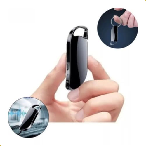 Mini Gravador Voz Som Chaveiro Espiao Espia Micro Escuta 32g Preto