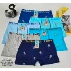 KIT 6 Cuecas Box de Algodão para Crianças - Estampas Diversas MENINO E MENINA - 2-10 anos