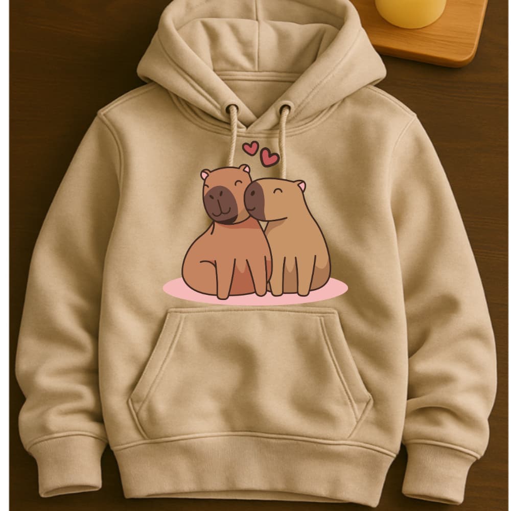 Agasalho Moletom Infantil Capivara Estampado Flanelado Com Capuz