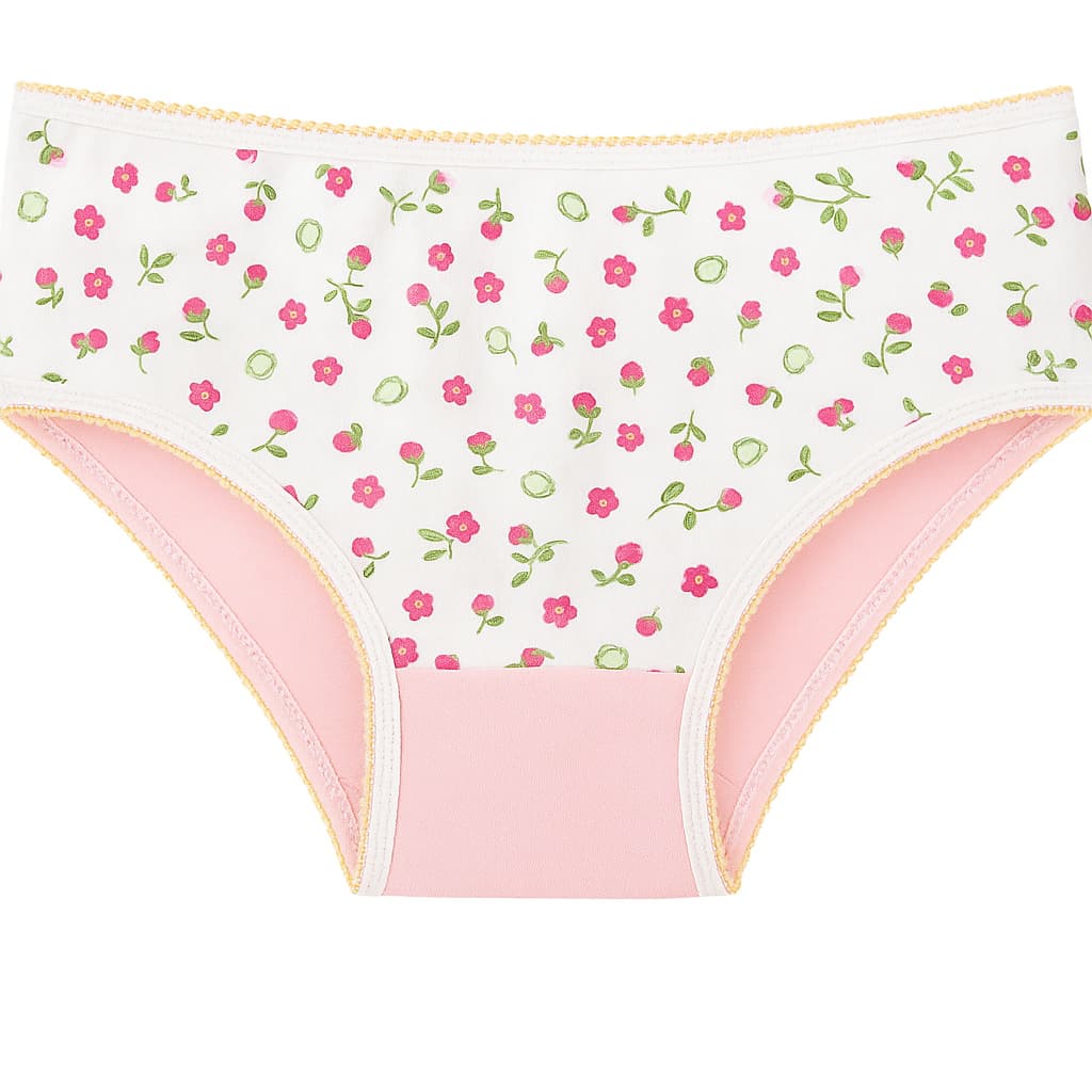 Kit com 12 Calcinhas Tanga Infantil – Meninas, Colorida.