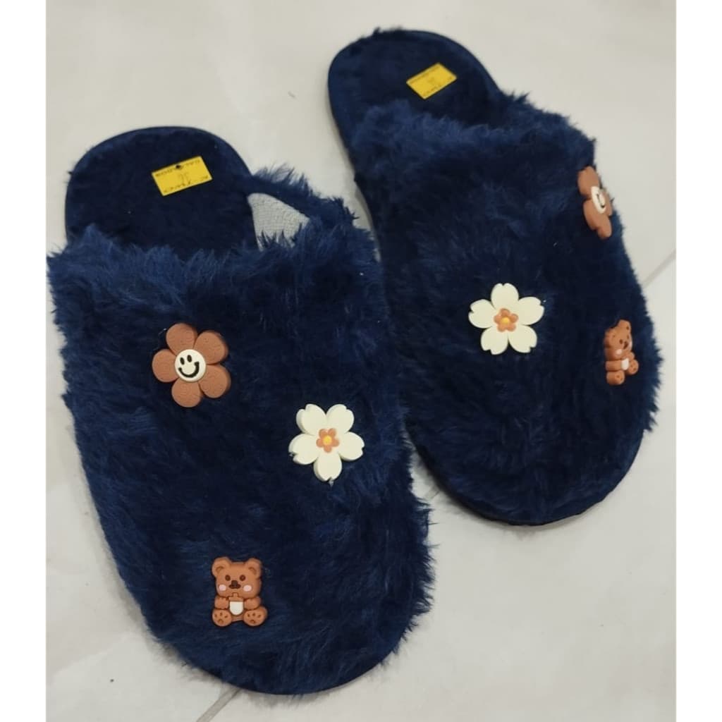 Pantufa de Pelúcia Com Enfeites coloridos Sortidos, Chinelo Confortável de Quarto Antiderrapante - Quentinho do 34 Ao 44