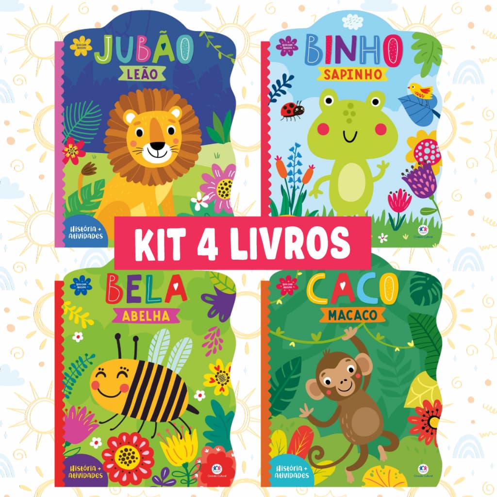 Livros Infantis Educativos - Coleção Leia com Alegria - Kit com 4