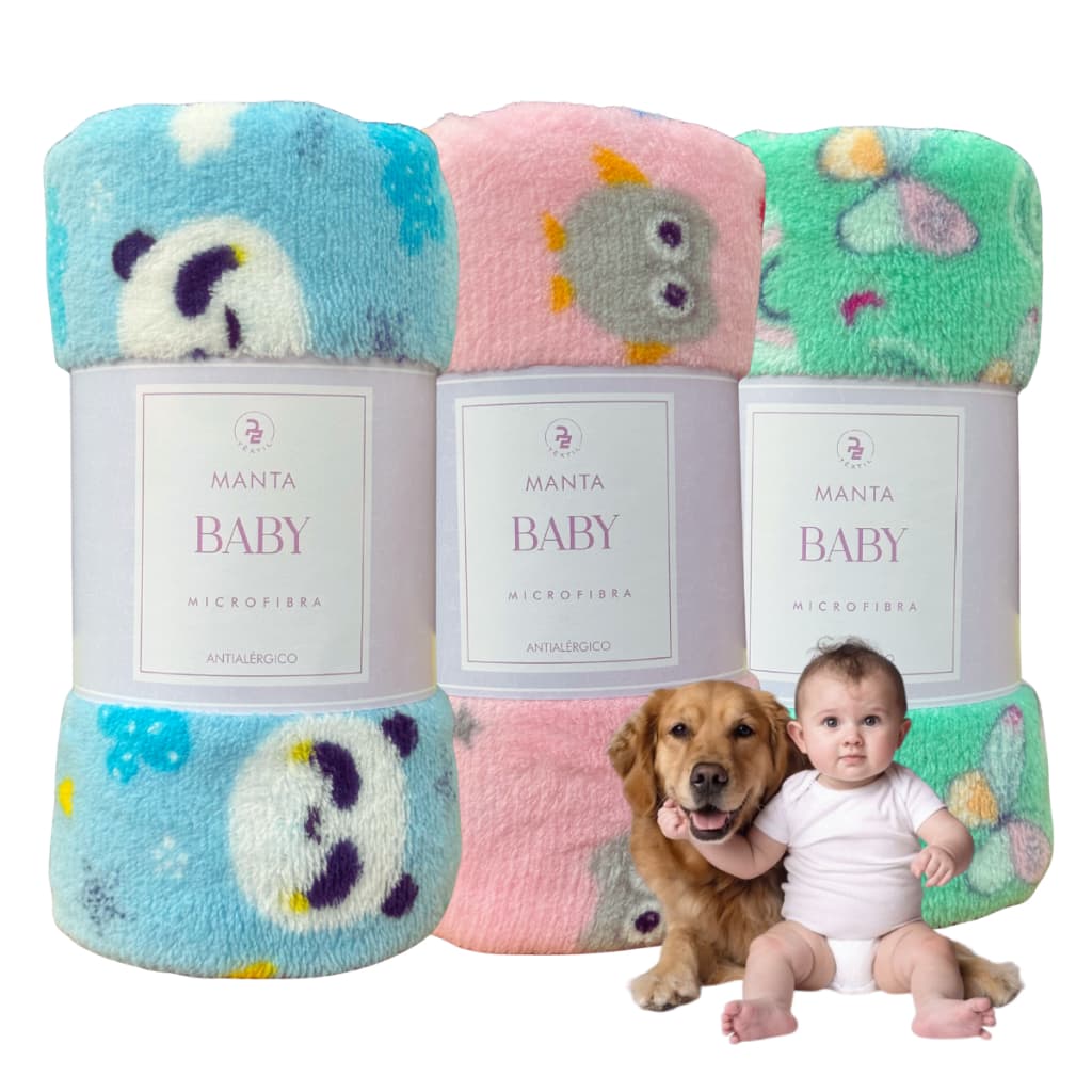 Manta Multiuso Cobertor Bebê & Pet – Mantinha Cachorro e Gato