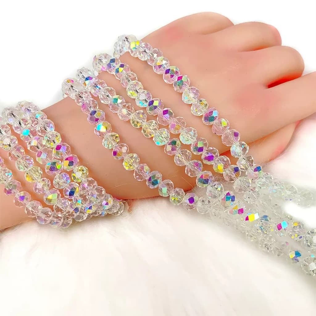 10 Fios De Cristal De Zirconia - Escolha o Tamanho - Cristal Premium