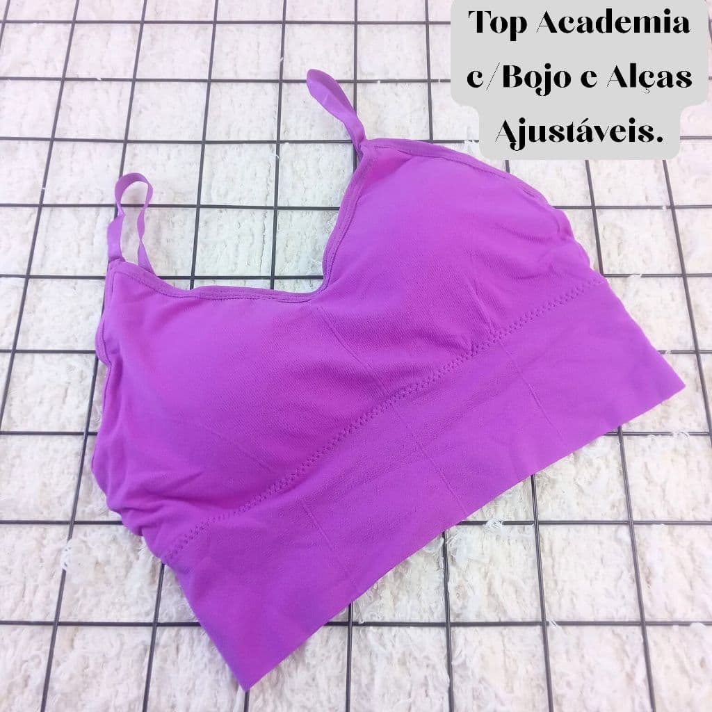 Top Sutiã Fitness Hangar Moriah Academia c/ Bojo e Alças Ajustáveis