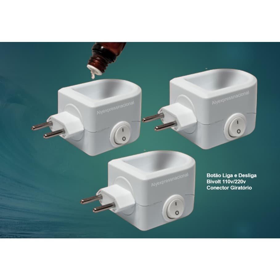 Kit 3 Difusor Elétrico Aromatizador de Ambiente Branco