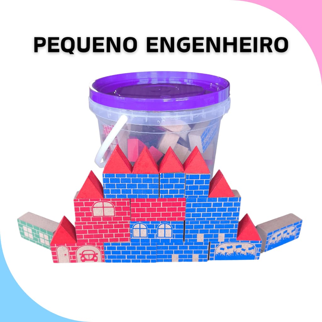 Blocos De Montar Pequeno Engenheiro Arquiteto Brinquedo Madeira Cidades Futuro Educativo Pedagógico